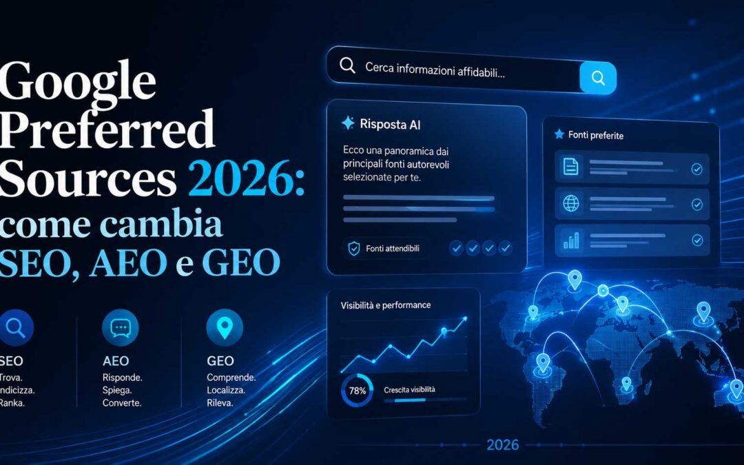Google Preferred Sources 2026: come cambia SEO, AEO e GEO