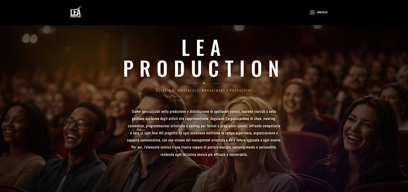 Anteprima homepage del sito Leaproduction.it